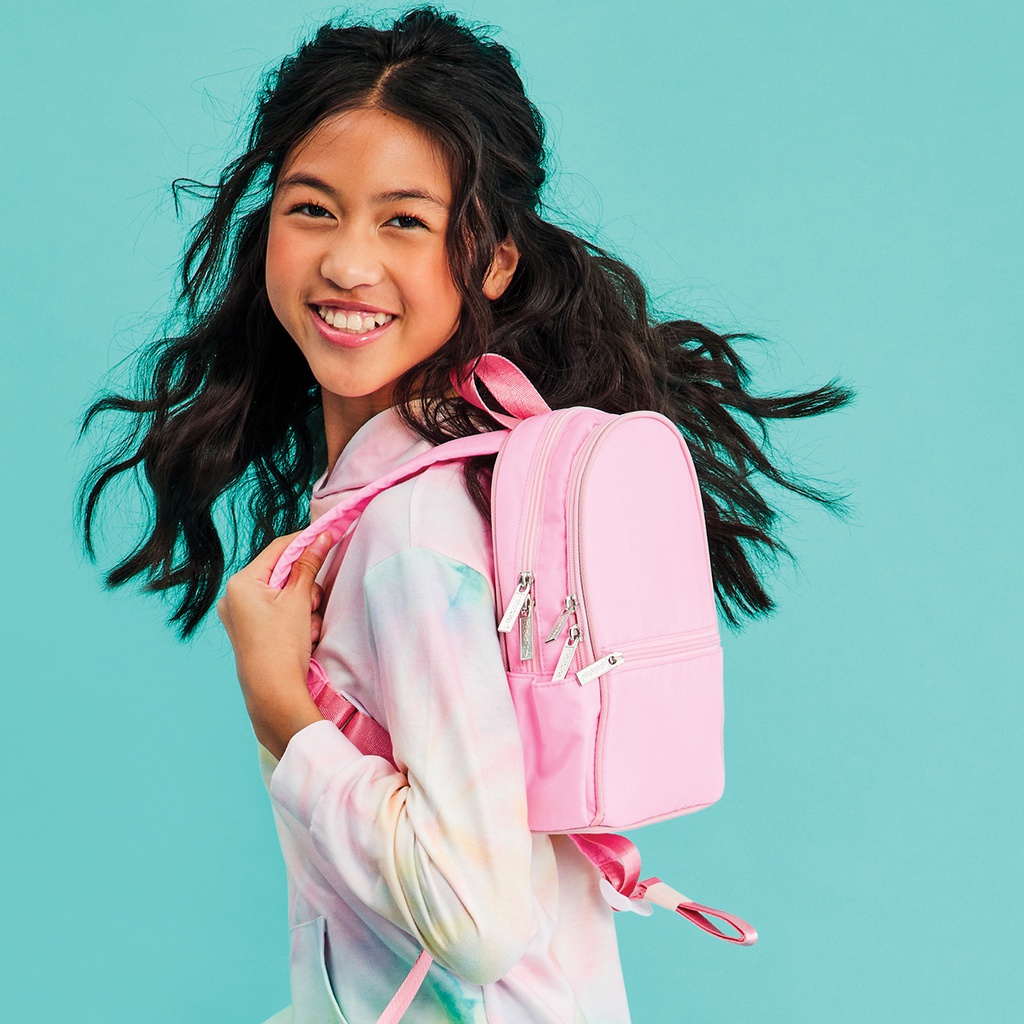 Pink shop nylon backpack